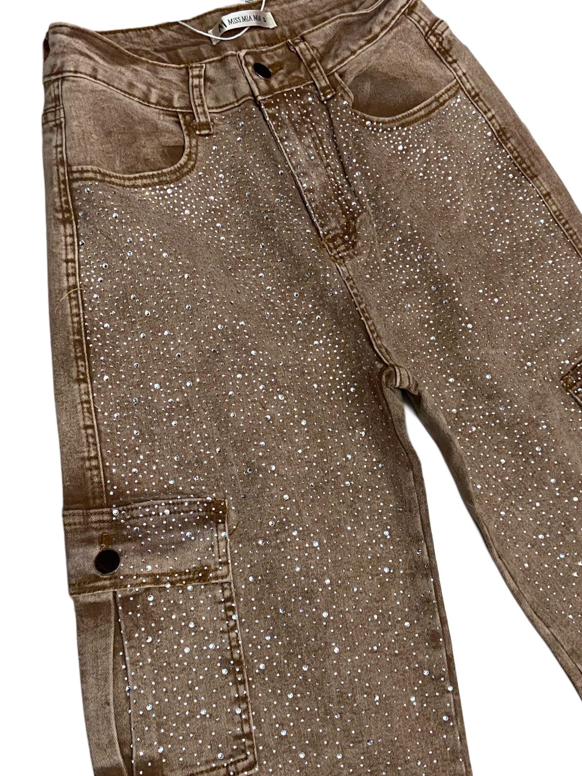 Pantalon Cargo Shiny - Cobre